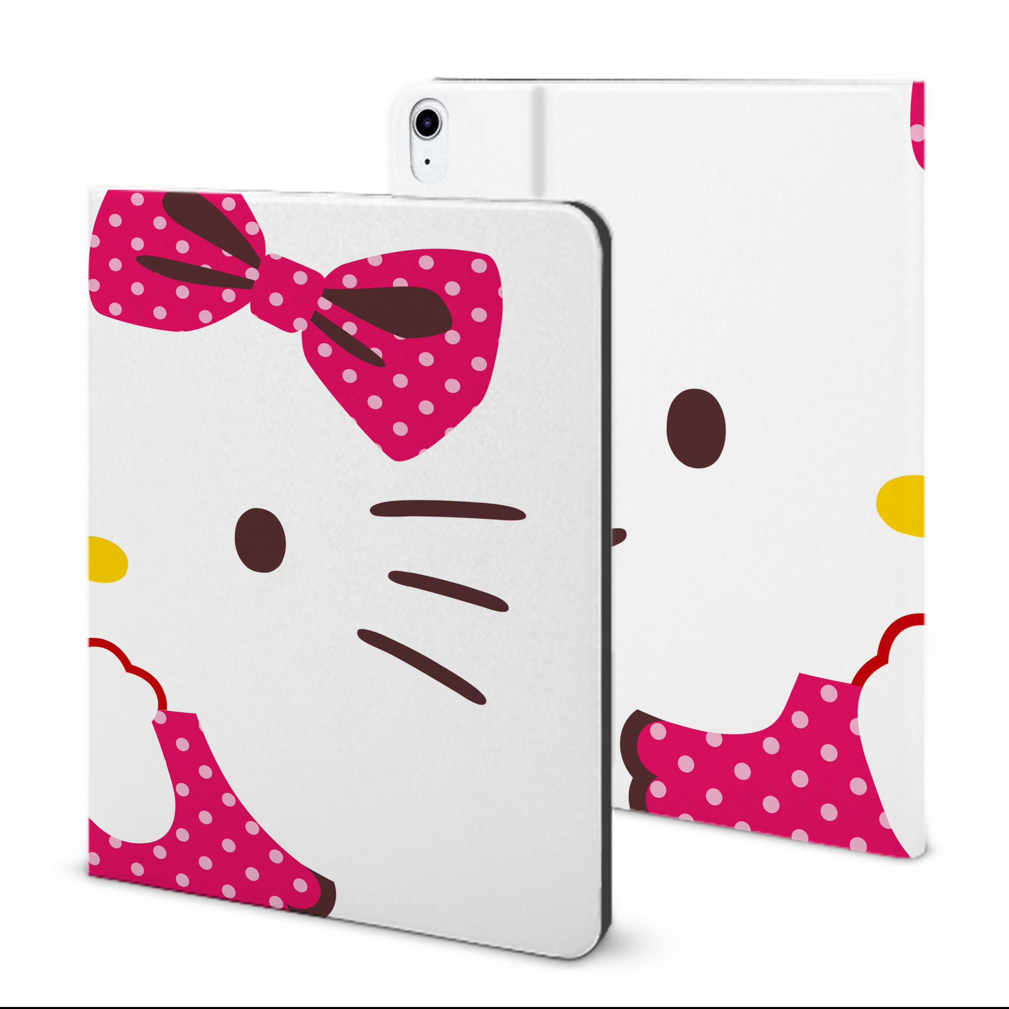 （画像用） Hello Kitty ハローキティ IPad ケース ブック型 PUレザー TPU 耐衝撃 軽量 薄型 ペン収納なし 全面保護 IPad 各モデル対応
